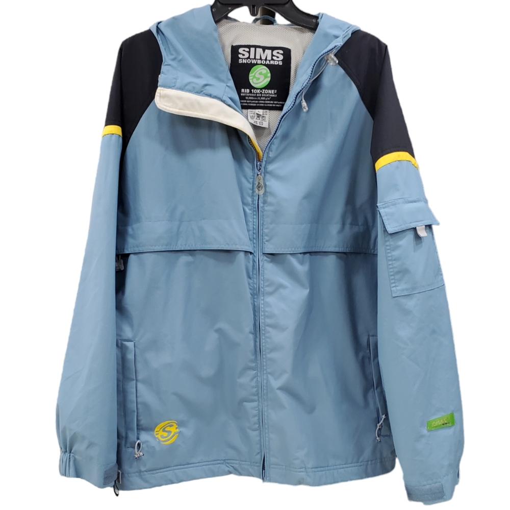 Sims Snowboards coat L blue Rib 10K-Zone2 waterproof and breathable mesh lining